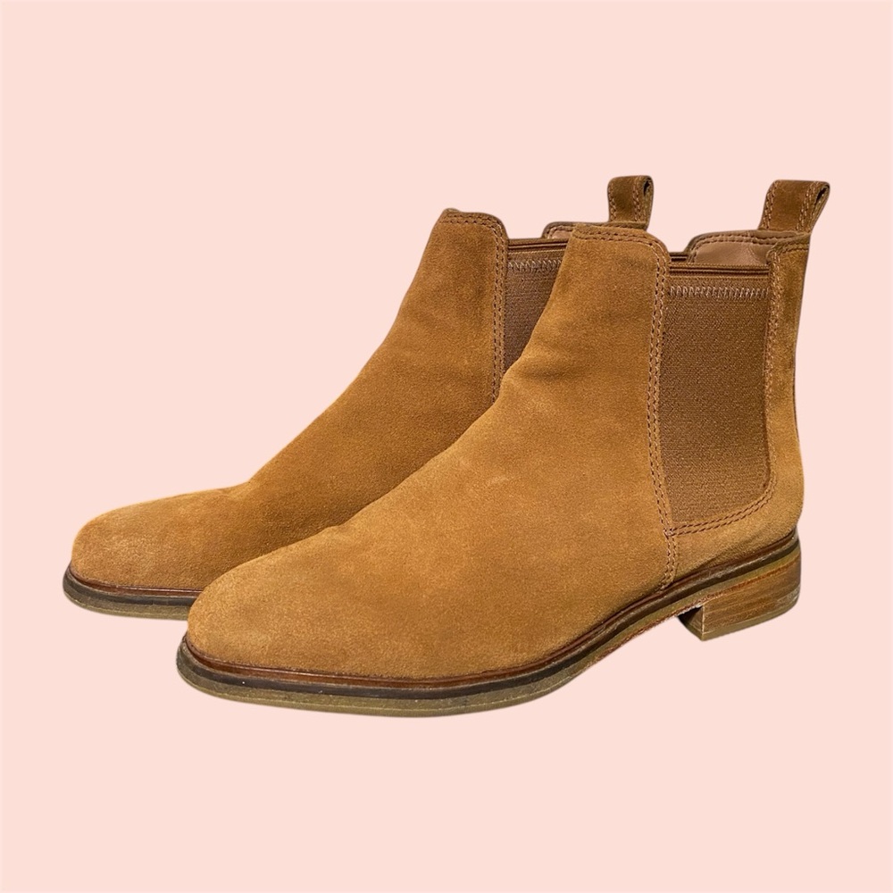Clarks Suede Slip-On Chelsea Boot - Picture 2 of 8